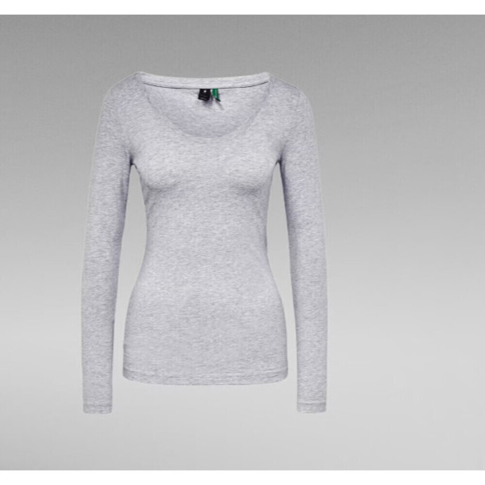 G-STAR RAW Women's basic long sleeve Top in grey size M FITS AS S - Picture 3 of 4